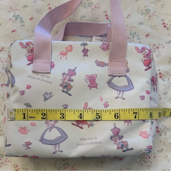 Disney Alice in Wonderland Themed Tote Bag with Pink Handles - Picture 5 of 8